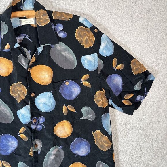 Riscatto Portofino Shirt Men’s Size M Geometric Stone Fruit AOP‎ Cupro Camp - Picture 4 of 16
